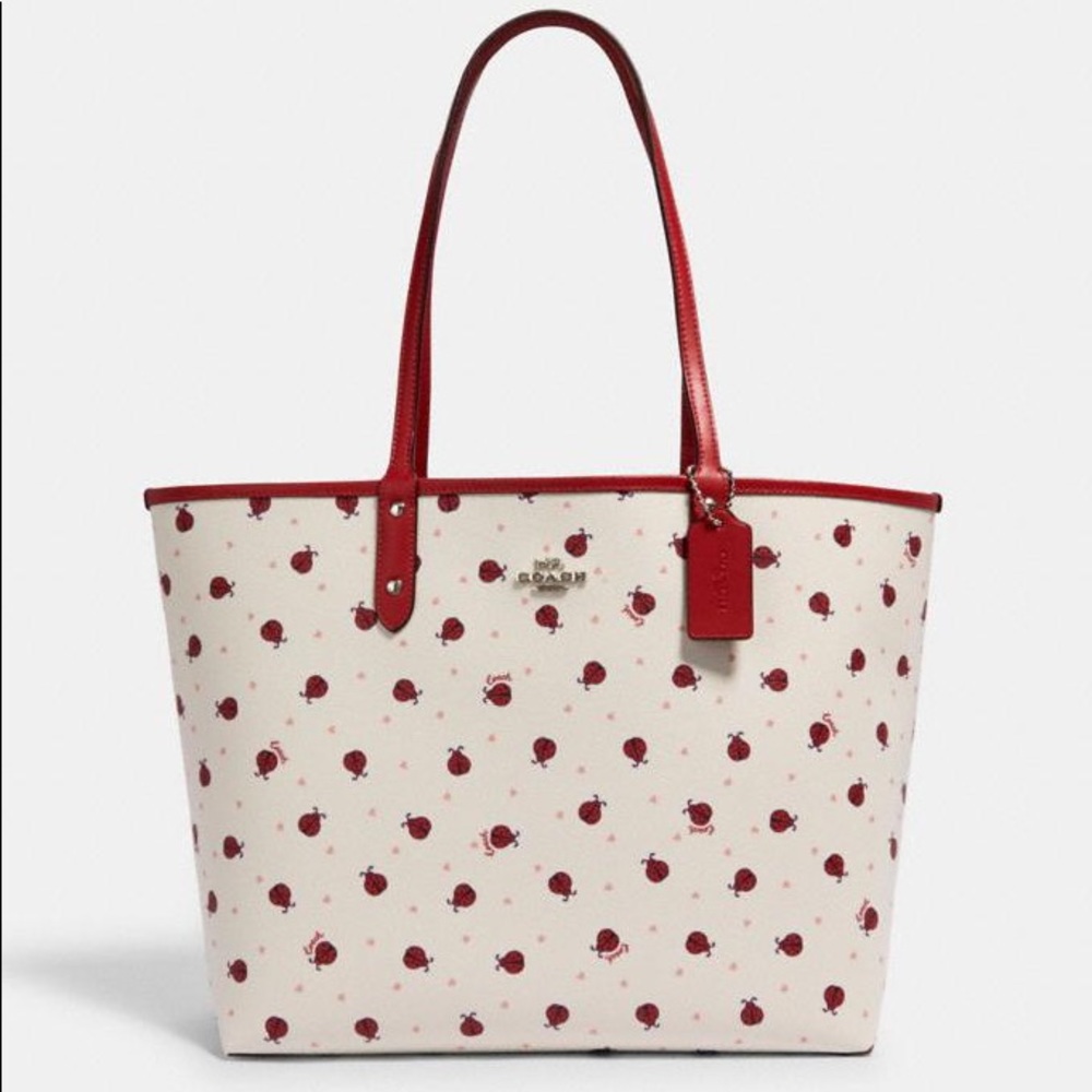COACH TOTE BAG  WITH LADYBUG PRINT NWT